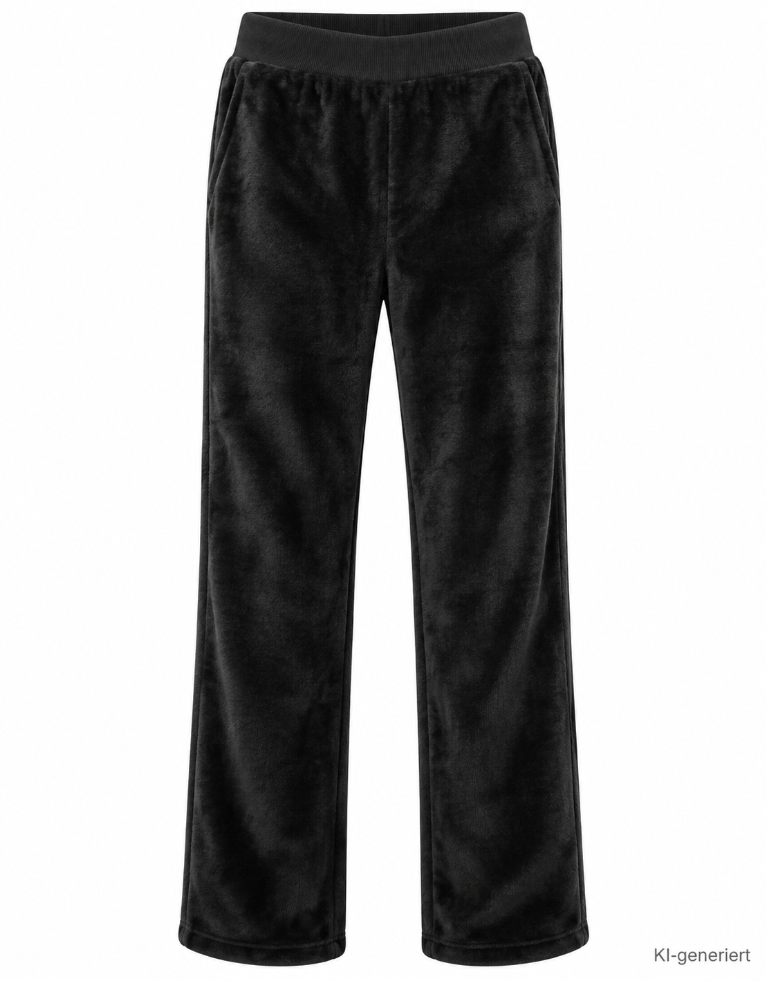 MONT CHALET Damen Kuschelhose Gr. S Schwarz Mikrofaser Plüsch Freizeithose Z