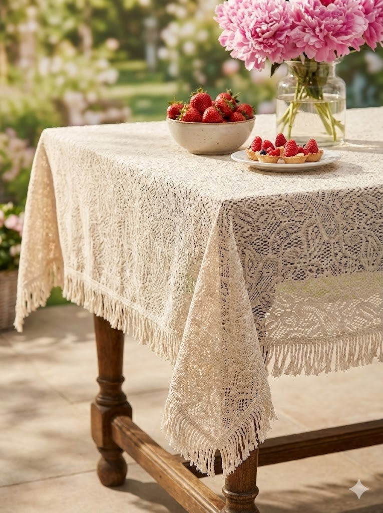 Lesli Living Tischdecke 140×260 cm – robuste Kunststoffdecke in Beige