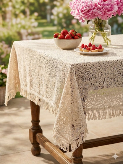 Lesli Living Tischdecke 140×260 cm – robuste Kunststoffdecke in Beige