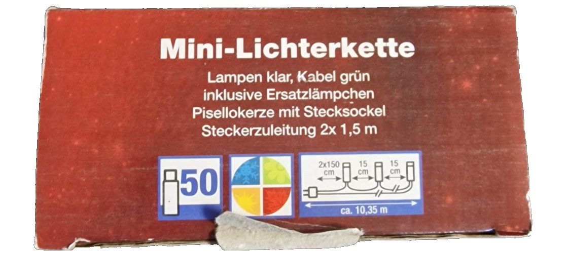 Hellum Mini-Lichterkette 50 Kerzen