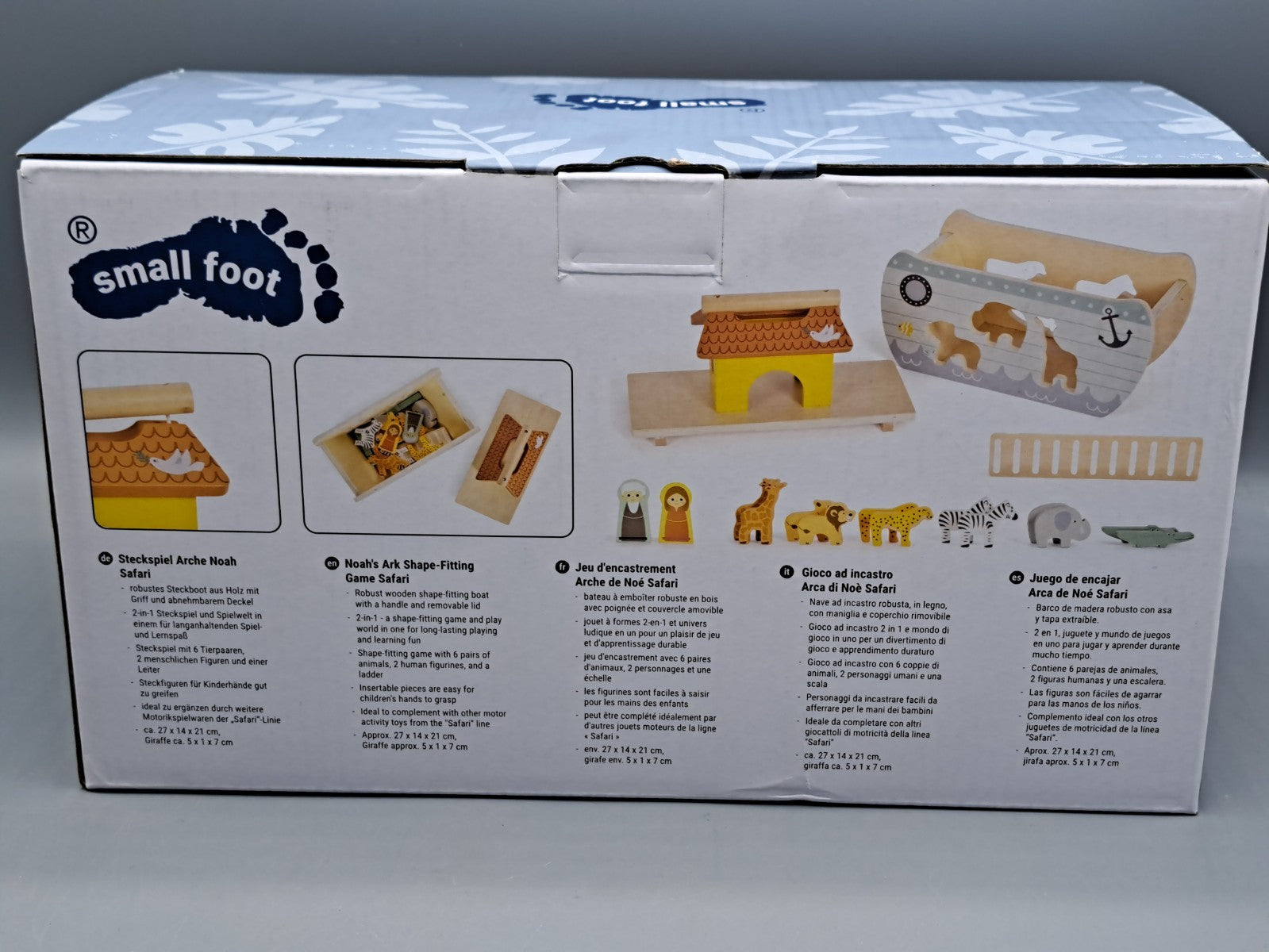 Small Foot Steckspiel Arche Noah Safari Holz Lernspiel Kinder Spielzeug