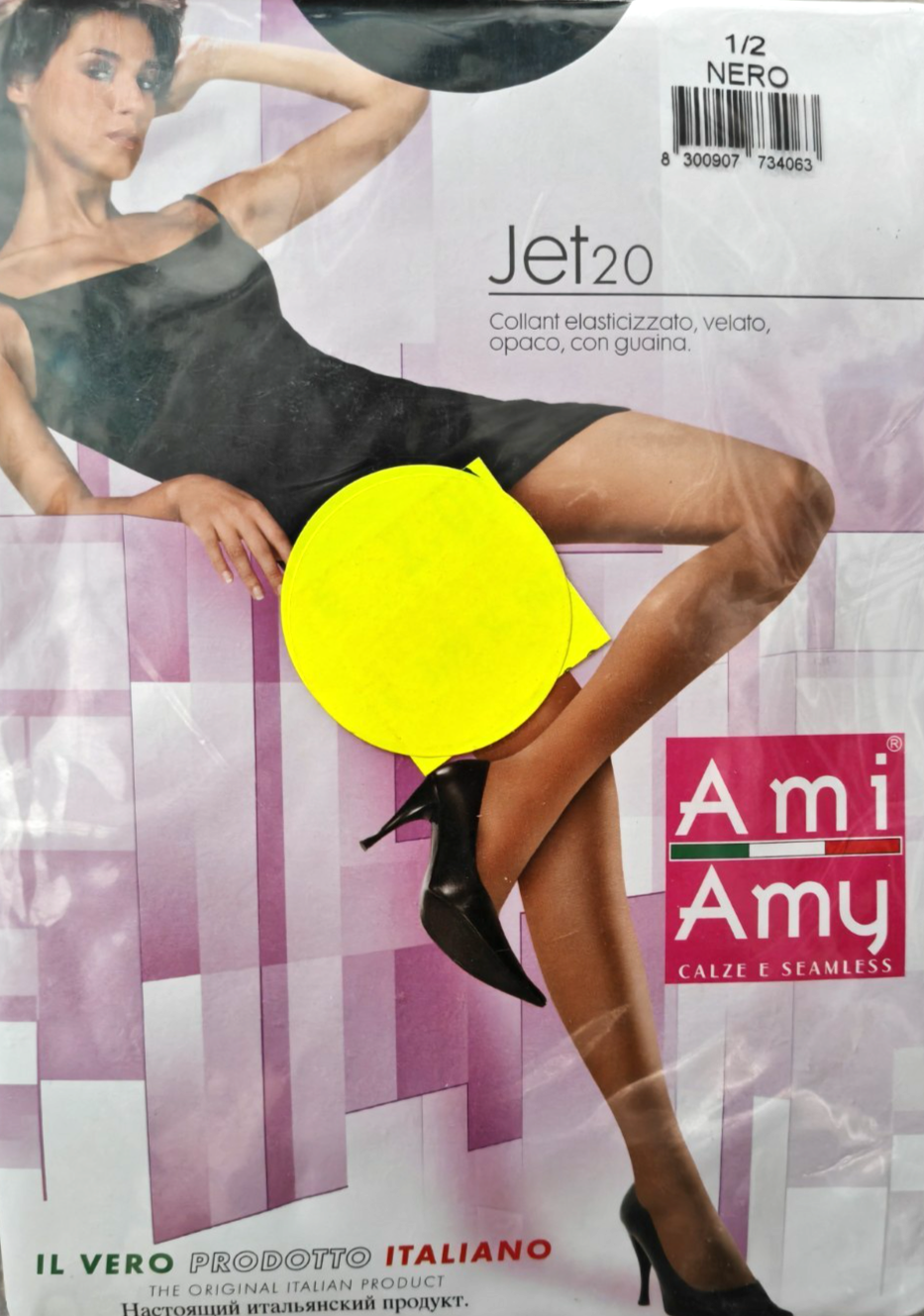 3 Paar Ami Amy Jet 20 Damen Strumpfhose Schwarz Nero 20 DEN Gr. 38-42 Italy G3