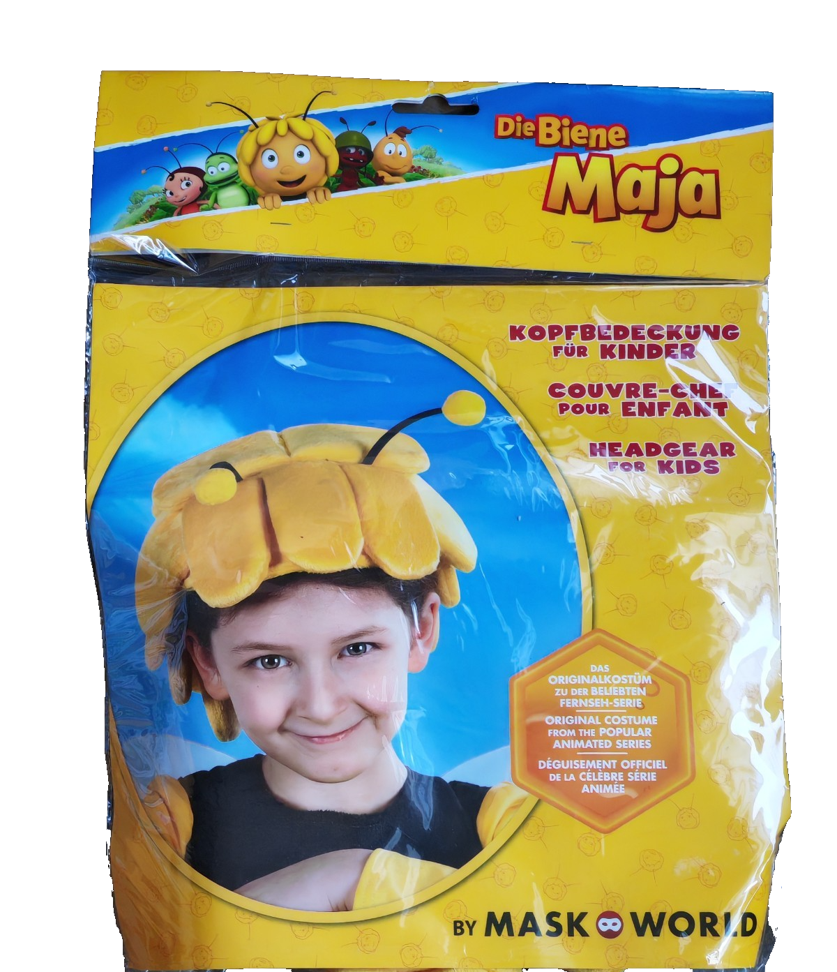 Die Biene Maja Kopfbedeckung Kinder Plüsch Kostüm Karneval Fasching Maskworld G