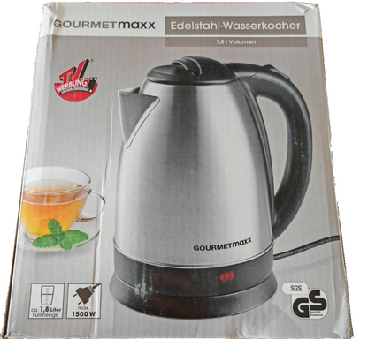 GOURMETmaxx Edelstahl Wasserkocher 1,8L 1500W