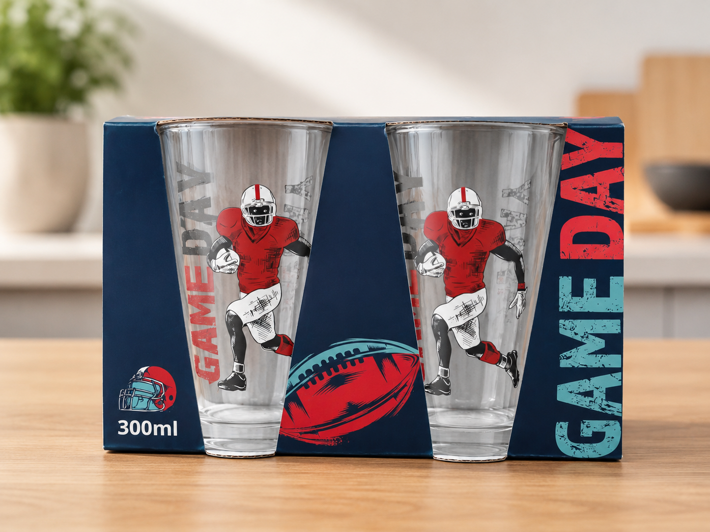 Moritz Moritz 2er Trinkgläser Game Day Edition Football Glas Set Cocktail B6