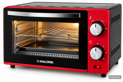 Kalorik TKG OT 2021 RD Mini Backofen 9L 650W Pizzaofen Tischbackofen Rot F3