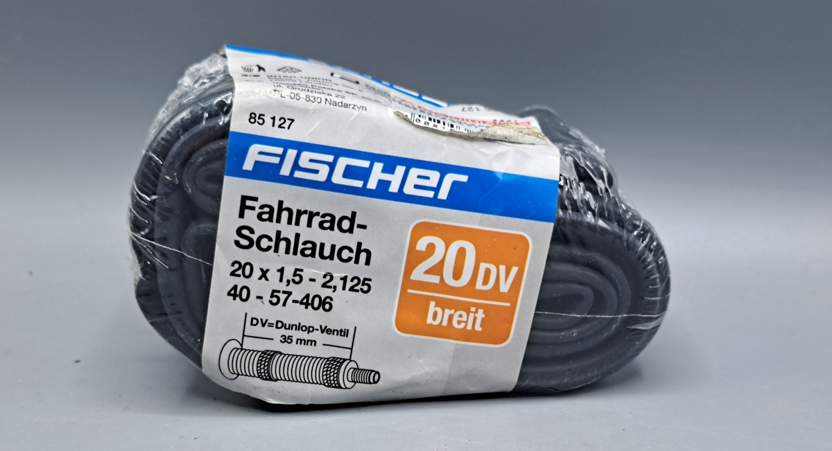 FISCHER Fahrradschlauch 20 Zoll DV 35mm 20x1,5-2,125 Dunlop Ventil E4