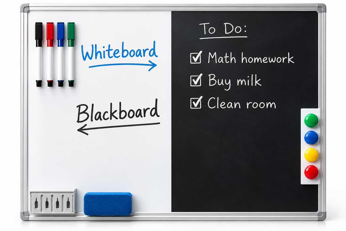 Navaris Kombiboard Magnettafel 60x40 – Whiteboard Pinnwand Alurahmen