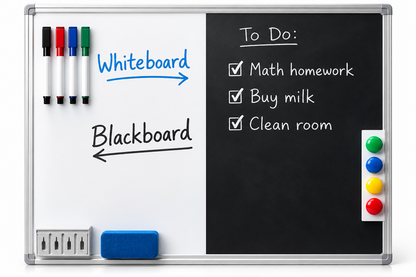 Navaris Kombiboard Magnettafel 60x40 – Whiteboard Pinnwand Alurahmen