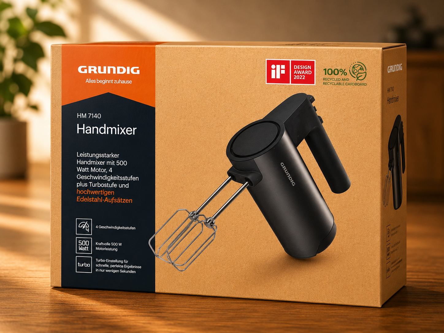 Grundig Handmixer Delisia Novus™ HM 7140 Rührgerät Handrührer 500 Watt B03