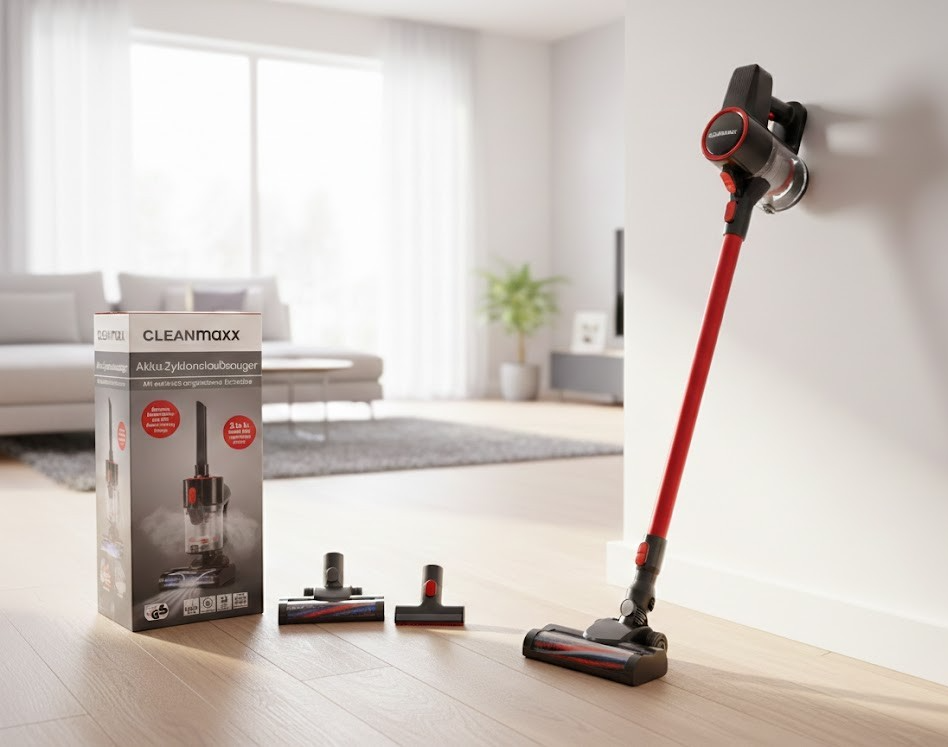 Cleanmaxx Akku-Zyklonstaubsauger mit Elektrischer Bodendüse Kabellos