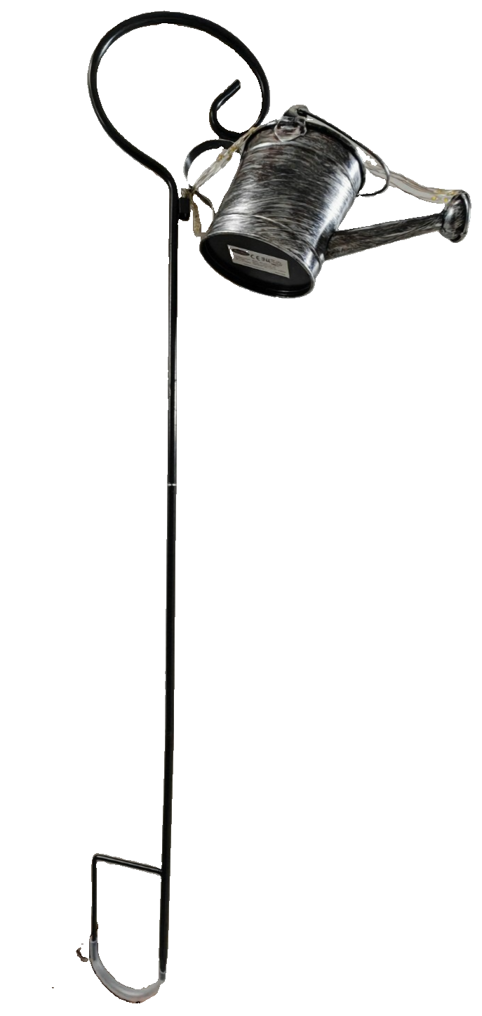Best Season Solar Gießkanne LED Gartenstecker Metall Silber 03163 C5