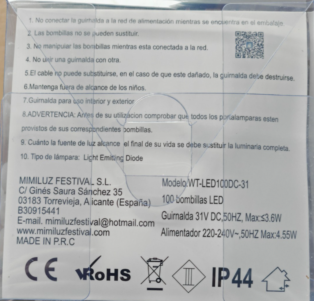 MIMILUZ LED Lichterkette 100 LEDs Weiß Grünes Kabel IP44 Timer Außen Innen HA35