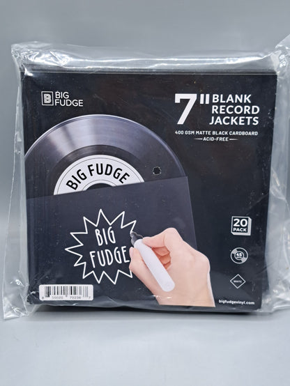 BIG FUDGE Pro Blank Schallplatten Hüllen - 7" x Weiß