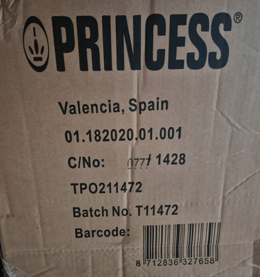 Princess Heißluftfritteuse 3,2L Digital 8 Programme 1500W Air Fryer Küche