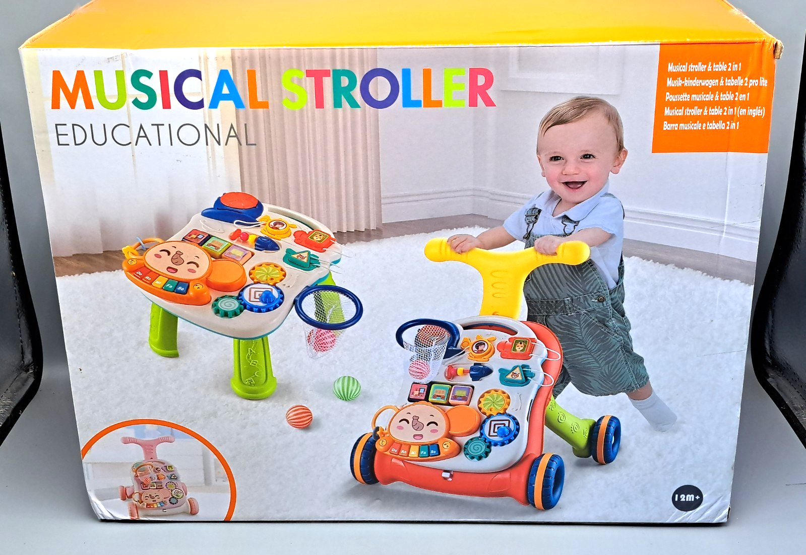 Musik-Kinderwagen & Tisch 2 in 1, Blau