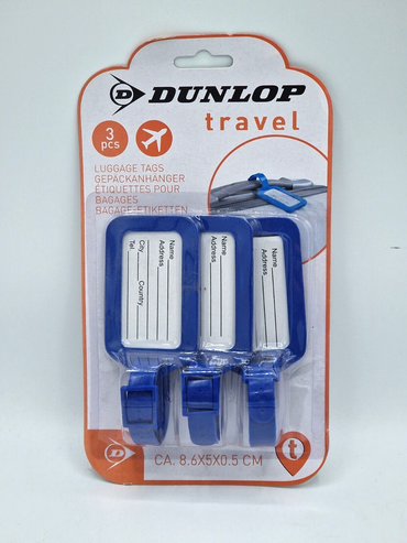 DUNLOP Gepäckanhänger-Set travel, 3 teilig