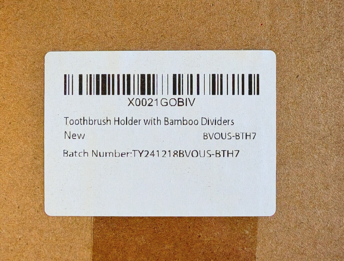 Zahnbürstenhalter Bambus 6 Fächer Bad Organizer Zahnbürsten Becher E