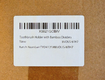 Zahnbürstenhalter Bambus 6 Fächer Bad Organizer Zahnbürsten Becher E