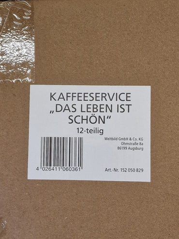 Kaffeeservice "Das Leben ist Schön" 12-Teilig