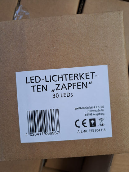 Weltbild LED Lichterkette Zapfen 30 LEDs Weihnachtsbeleuchtung Deko