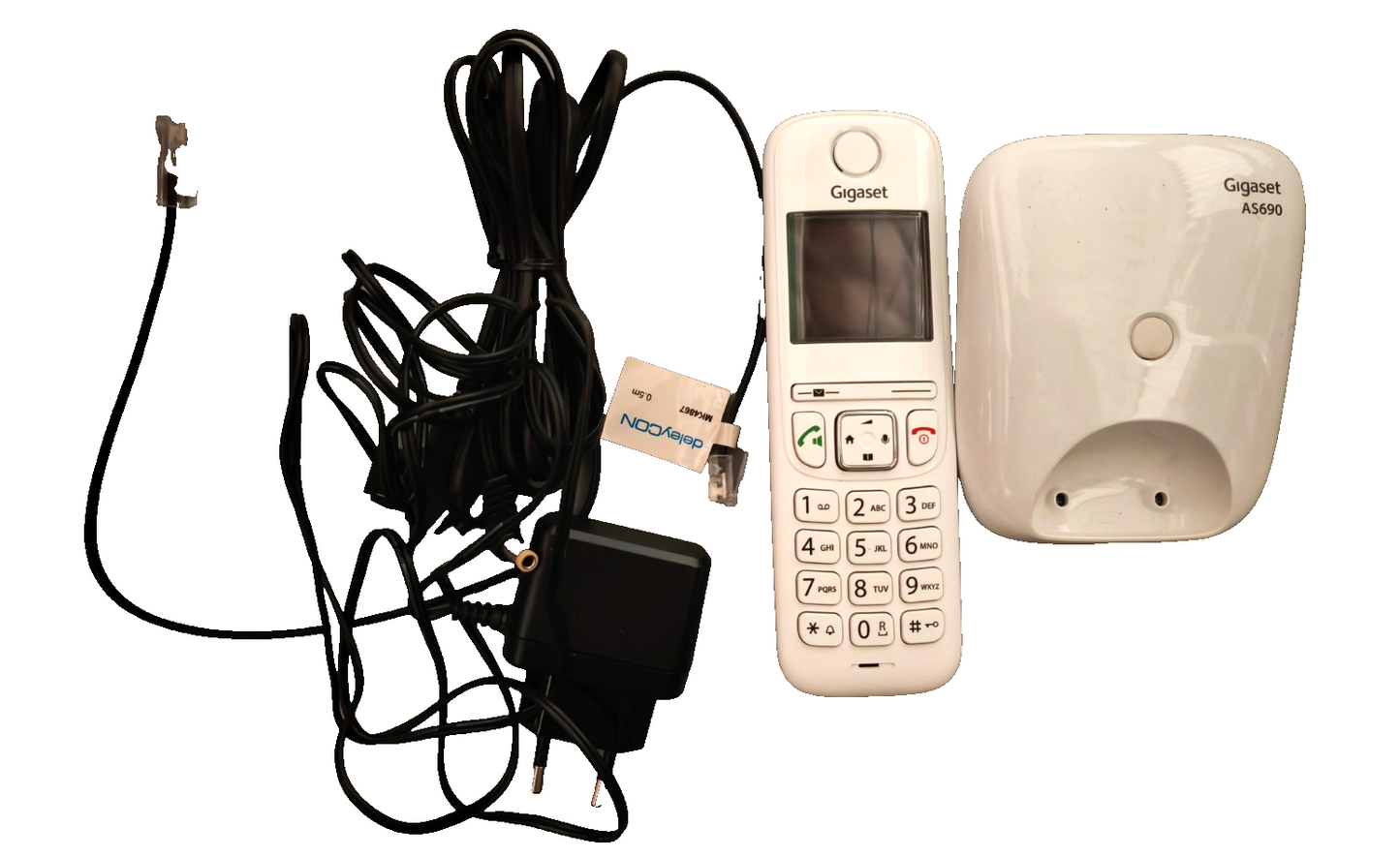 Gigaset AS690H DECT Mobilteil Weiß Schnurlostelefon Großes Display Freisprech A8