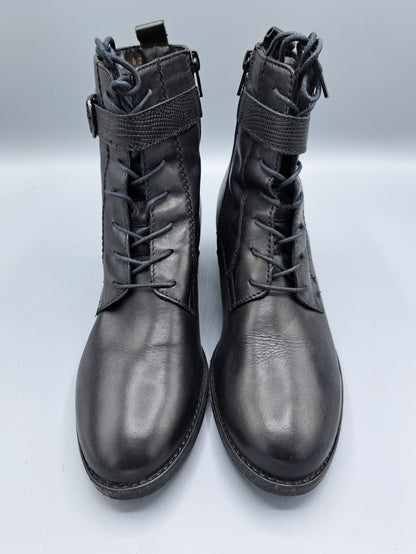 Tamaris Damenschuhe Stiefel Schwarz Größe 39 Leder Komfort Schuh Herbst/Winter