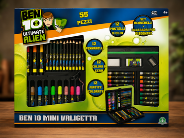 Ben 10 Ultimate Alien Malkoffer 55tlg Malset Buntstifte Filzstifte Farben D9
