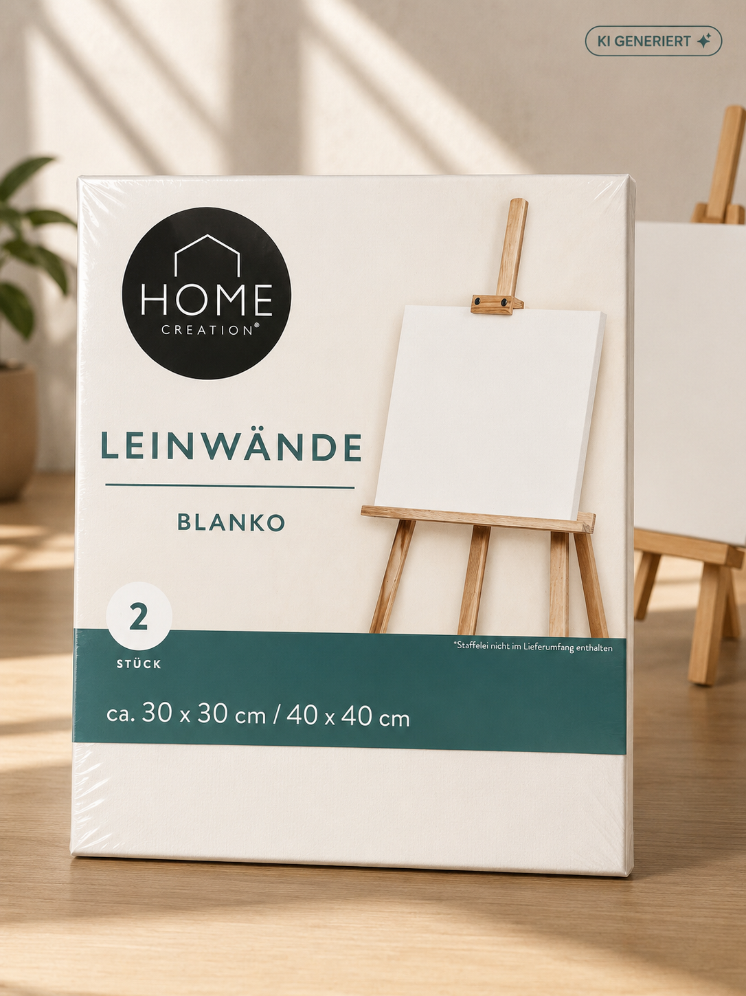 Home Creation Leinwand Blanko Set 30x30 40x40cm Keilrahmen Malen Künstler A13