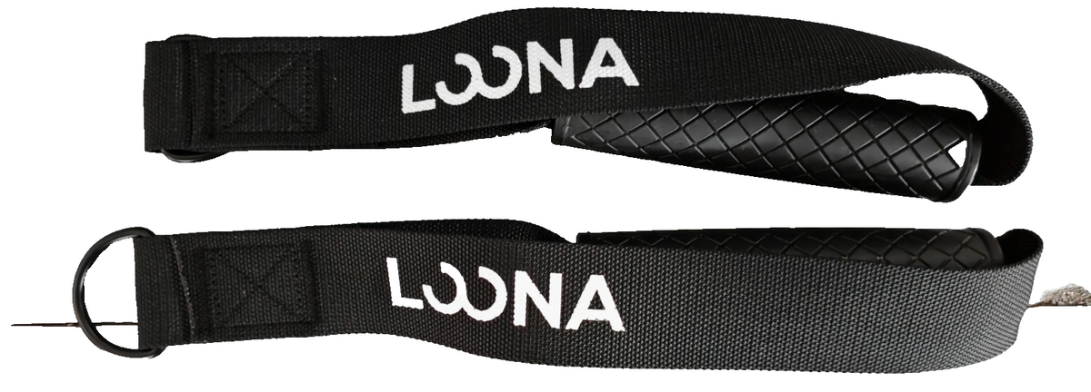 LOONA 2x Kabelzug Griffe Fitnessgriffe Zuggriffe D-Ring Krafttraining Schwarz E2