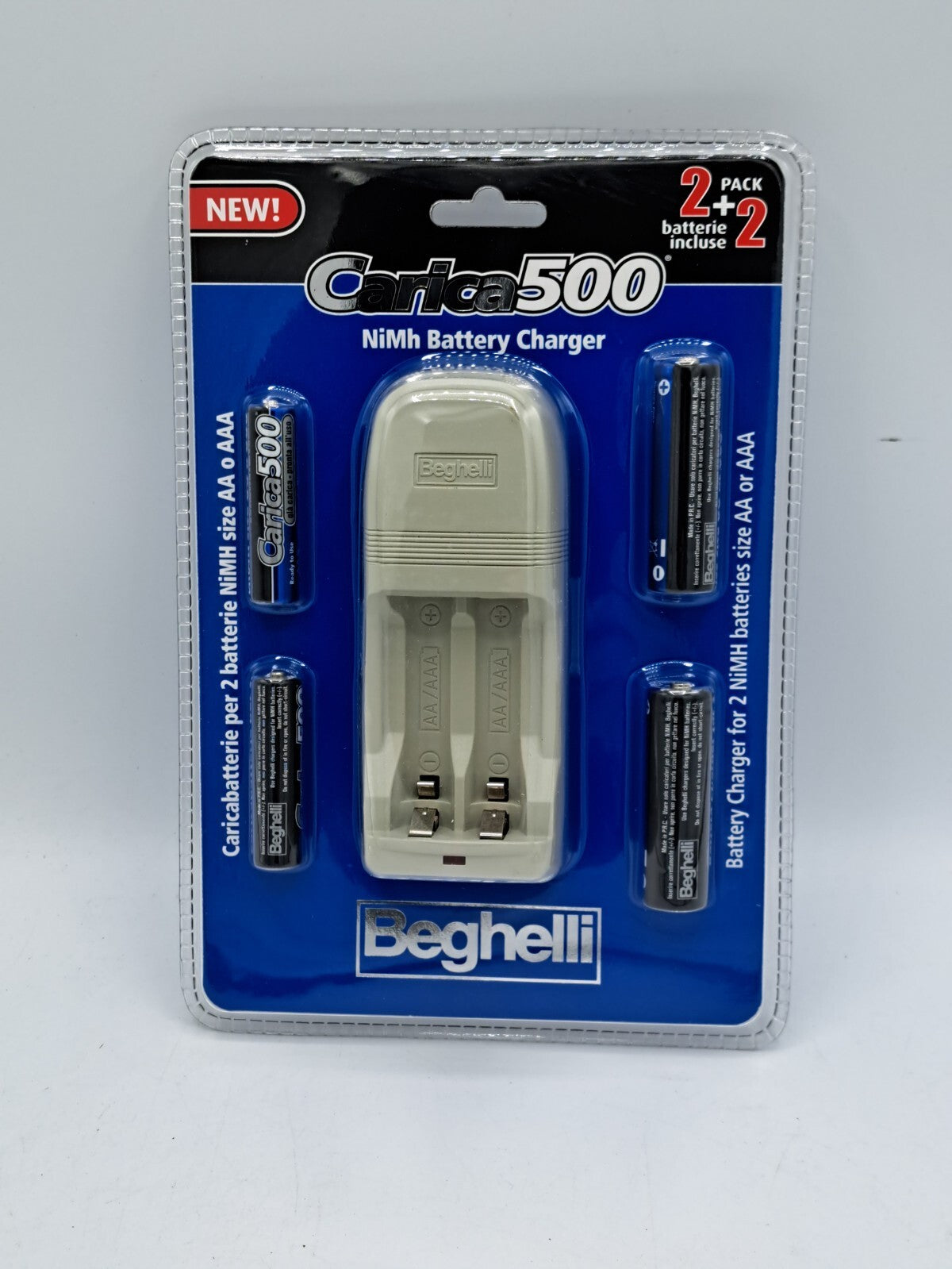 Beghelli 8861 Carica500 Ladegerät inkl. Batterien Schnellladegerät
