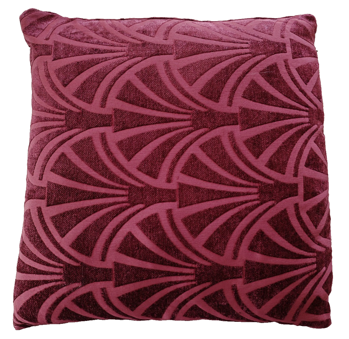 Deko Kissen 45x45 cm Bordeaux Rot Samtoptik Geometrisch Sofakissen Zierkissen C6