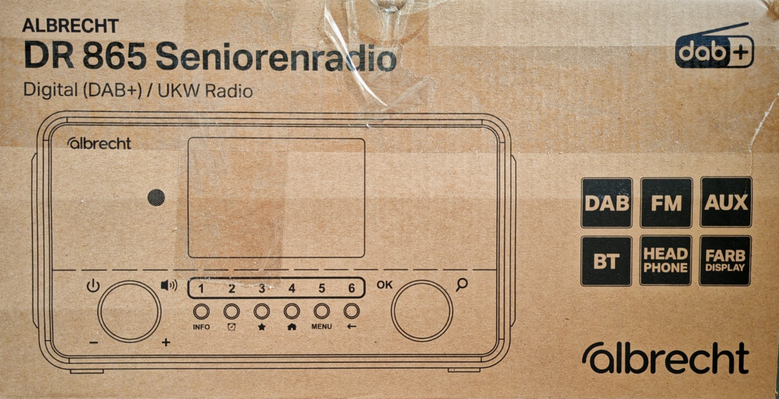 Albrecht DR865 Seniorenradio DAB+ UKW Farbdisplay Kompaktanlage Radio ASA A09