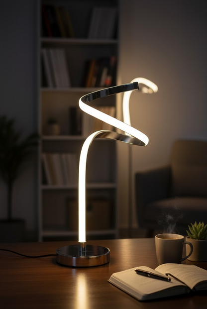 CASZON LED Design Tischleuchte 3,8W Warmweiß Dimmbar Spirale Tischlampe HA33