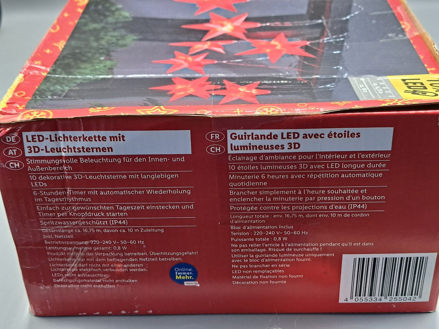 LIVARNO HOME LED-LICHTERKETTE MIT 3D-LEUCHTSTERNEN