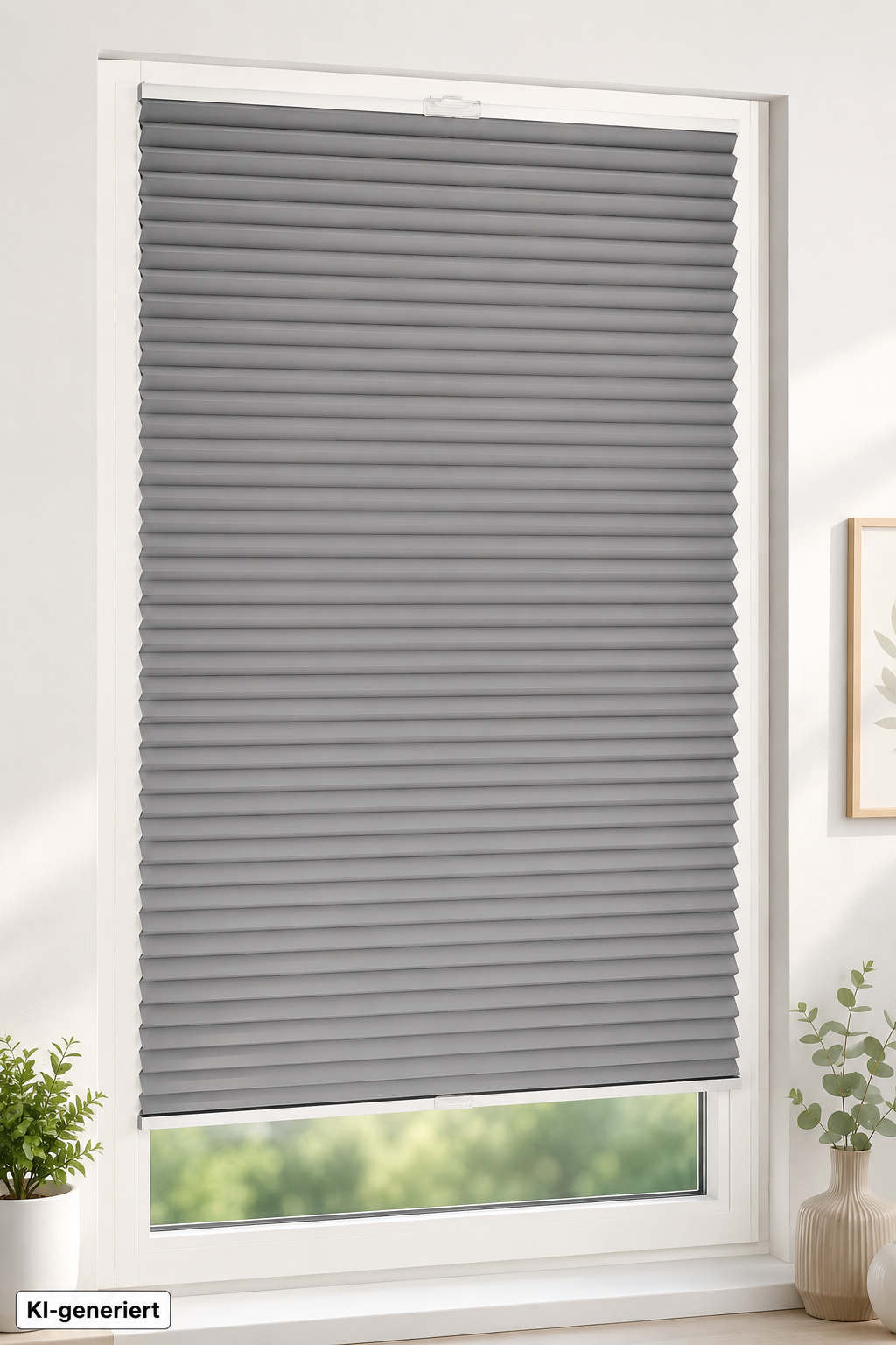 Plissee 80x130 cm Taupe Sichtschutz Klemmfix schnurlos ohne Bohren Klemm HA1