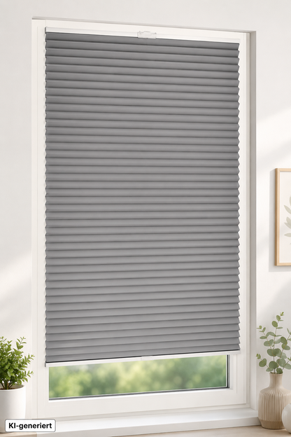 Plissee 80x130 cm Taupe Sichtschutz Klemmfix schnurlos ohne Bohren Klemm HA1