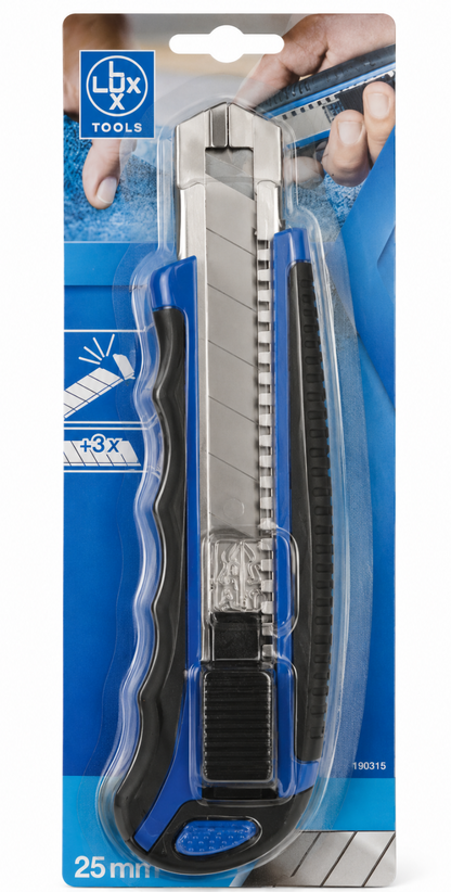 LUX-TOOLS Profi Universalmesser Cutter Messer Teppichmesser Cuttermesser A5