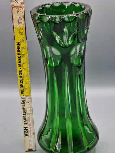 Antiquität, Glasvase, Hochwertig, Sammler, Dekoration, 22cm hoch