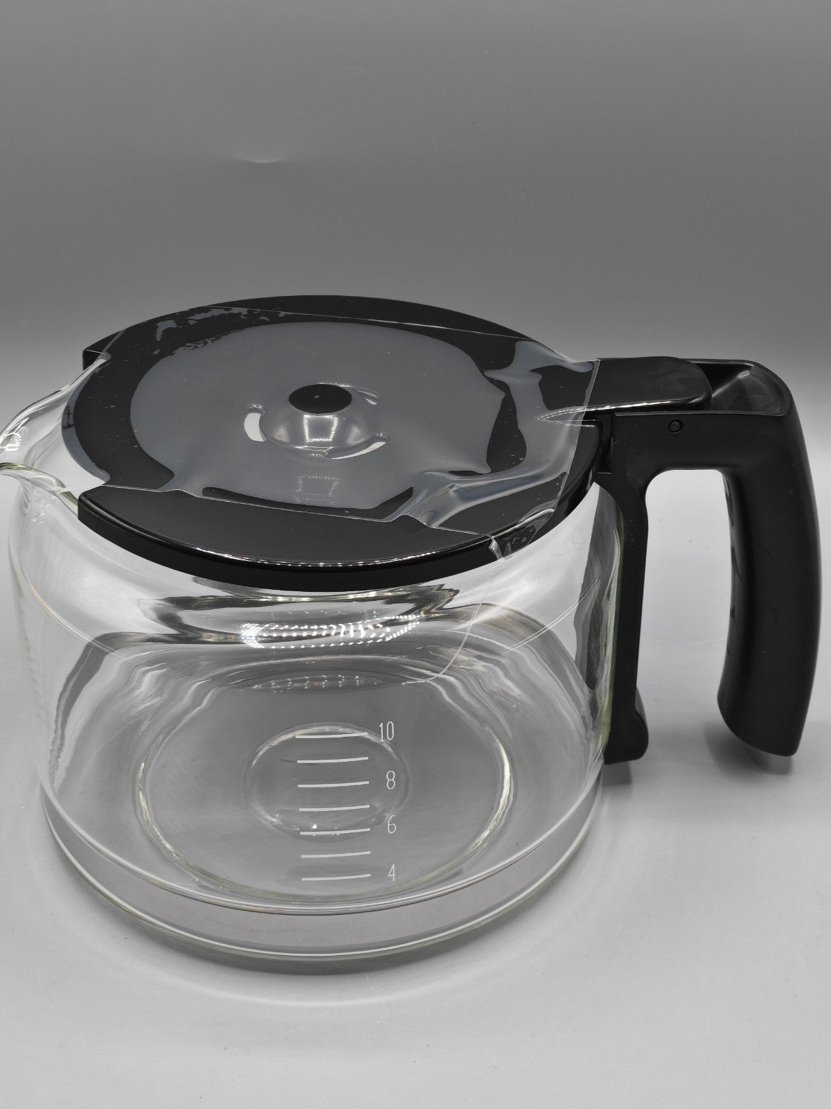 Glas Kaffeekanne, 10 Tassen Schwarz