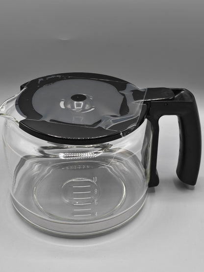 Glas Kaffeekanne, 10 Tassen Schwarz