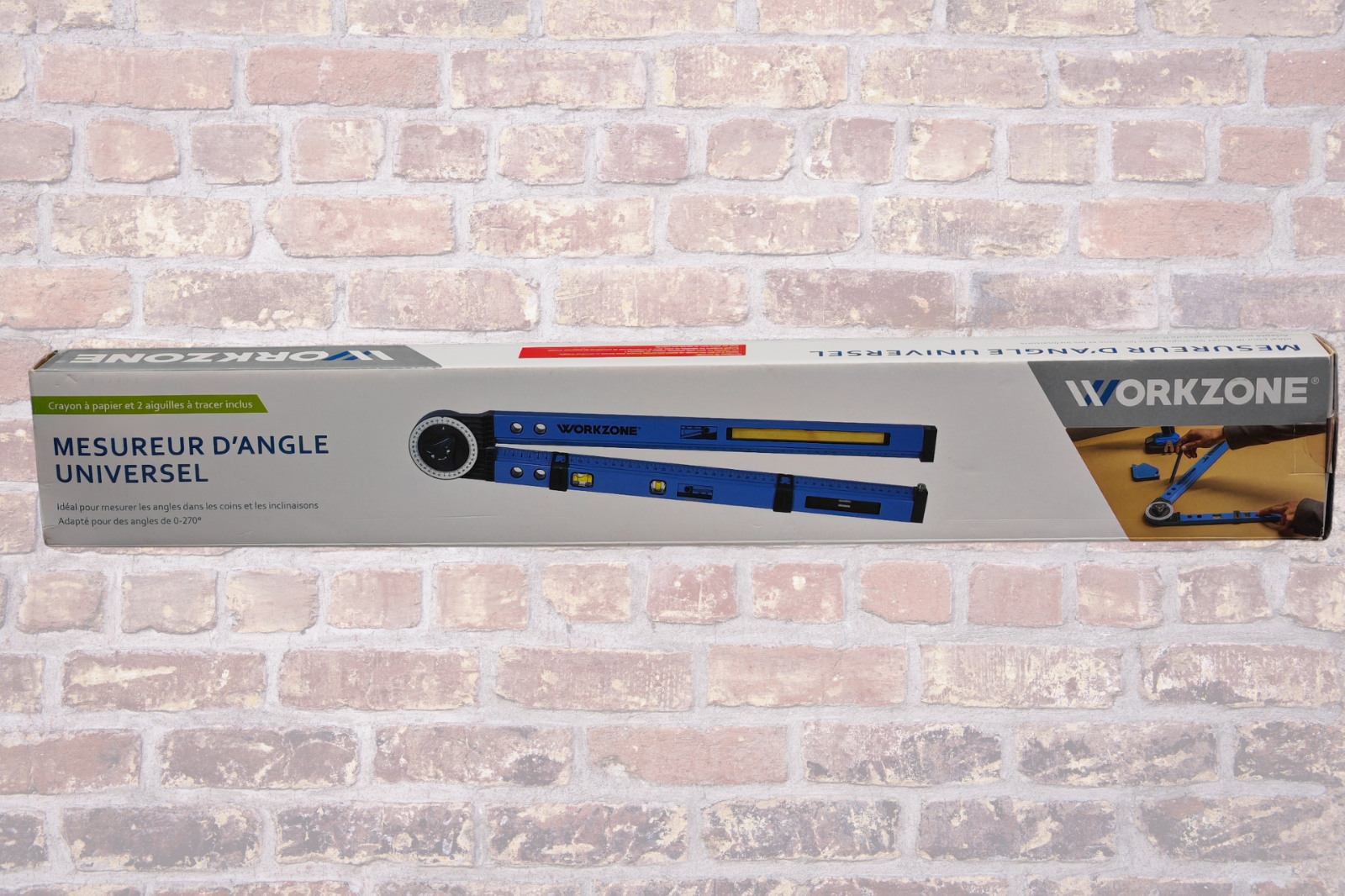 Universal Winkelmesser 50 cm 0 - 270° Wasserwaage 2 x Anreißnadel Workzone®