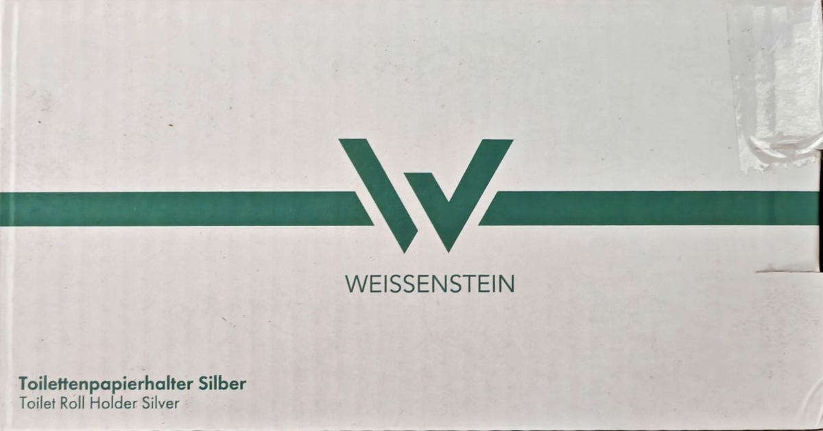 WEISSENSTEIN Toilettenpapierhalter Edelstahl Silber ohne Bohren 3M VHB E1