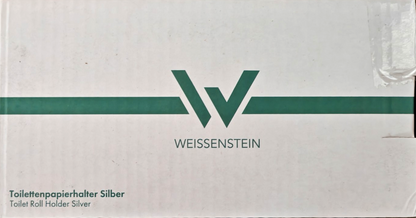 WEISSENSTEIN Toilettenpapierhalter Edelstahl Silber ohne Bohren 3M VHB E1