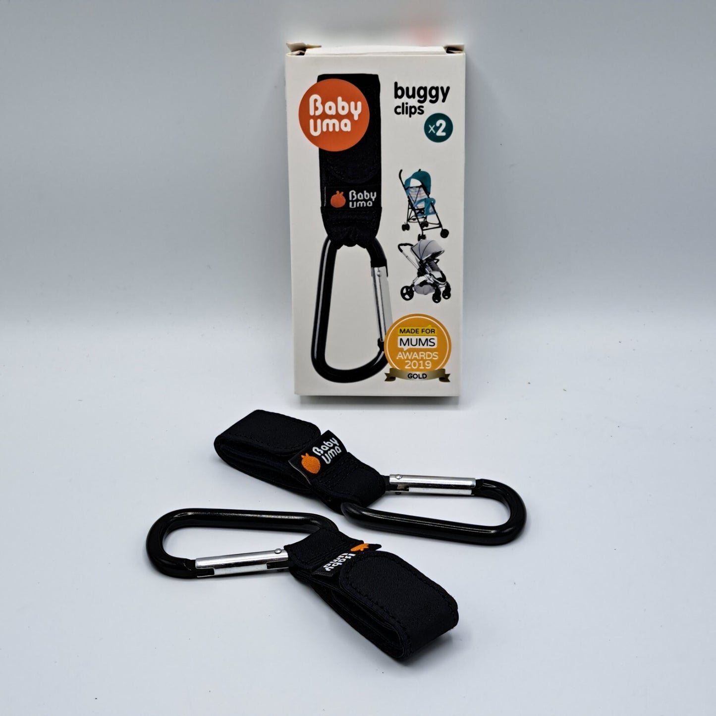 Baby Uma Buggy Clips 2er Set Kinderwagenzubehör Haken für Baby & Kinder