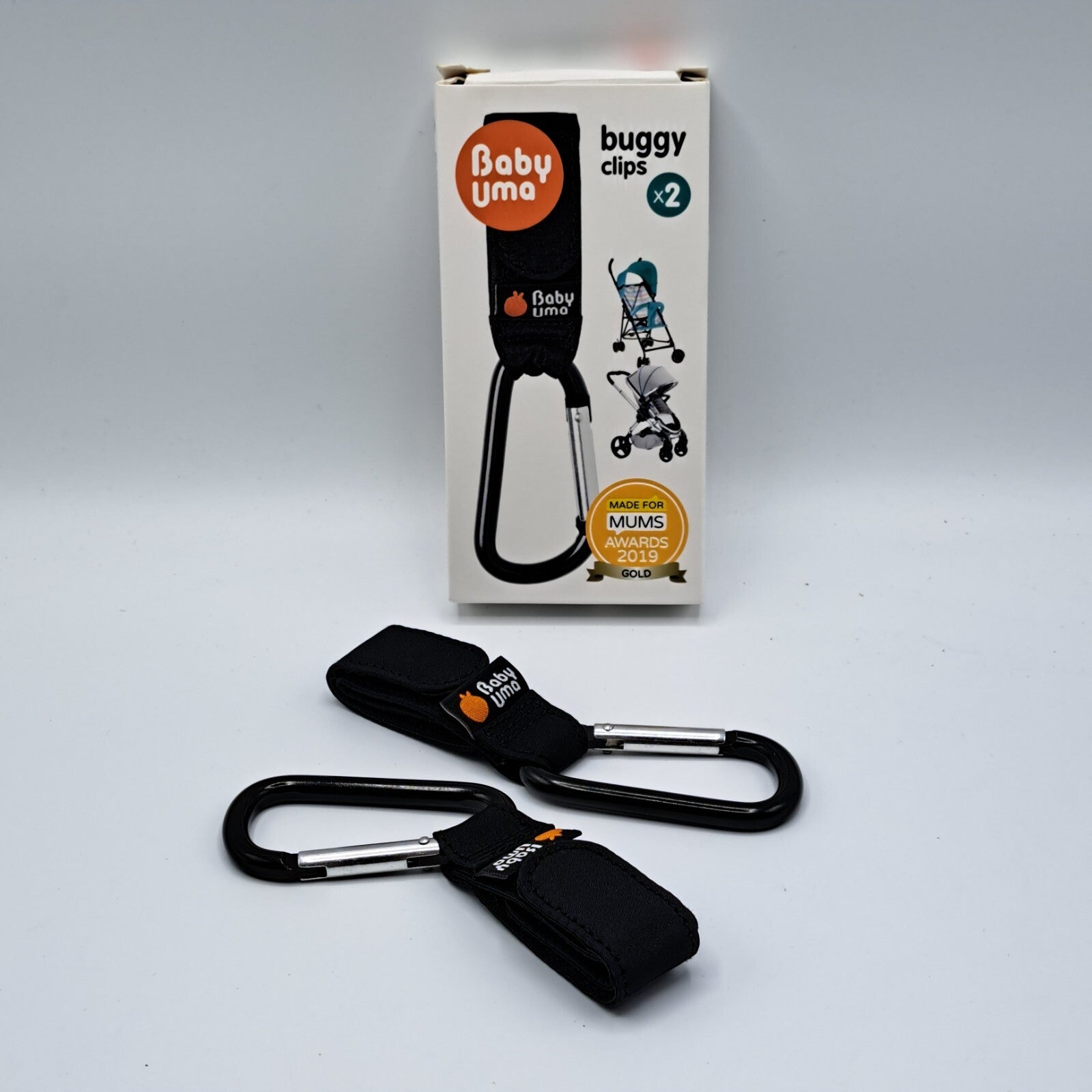 Baby Uma Buggy Clips 2er Set Kinderwagenzubehör Haken für Baby & Kinder
