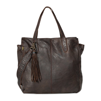 Desiderius CALADIA Basic Umhängetasche Braun Echtleder Damen Tasche