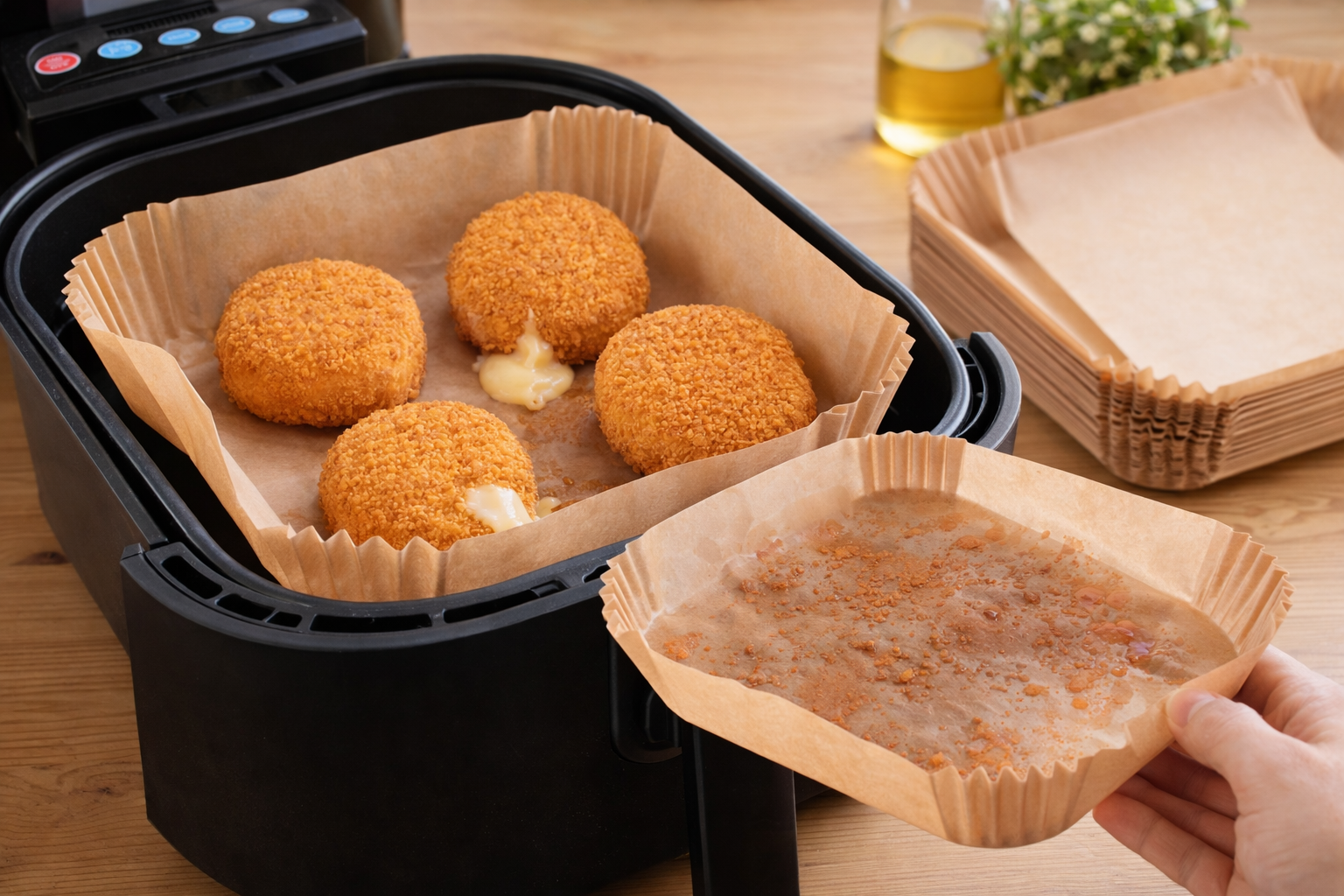 Gourmetmaxx Backpapier Schalen 100 Stück 23x23cm Airfryer