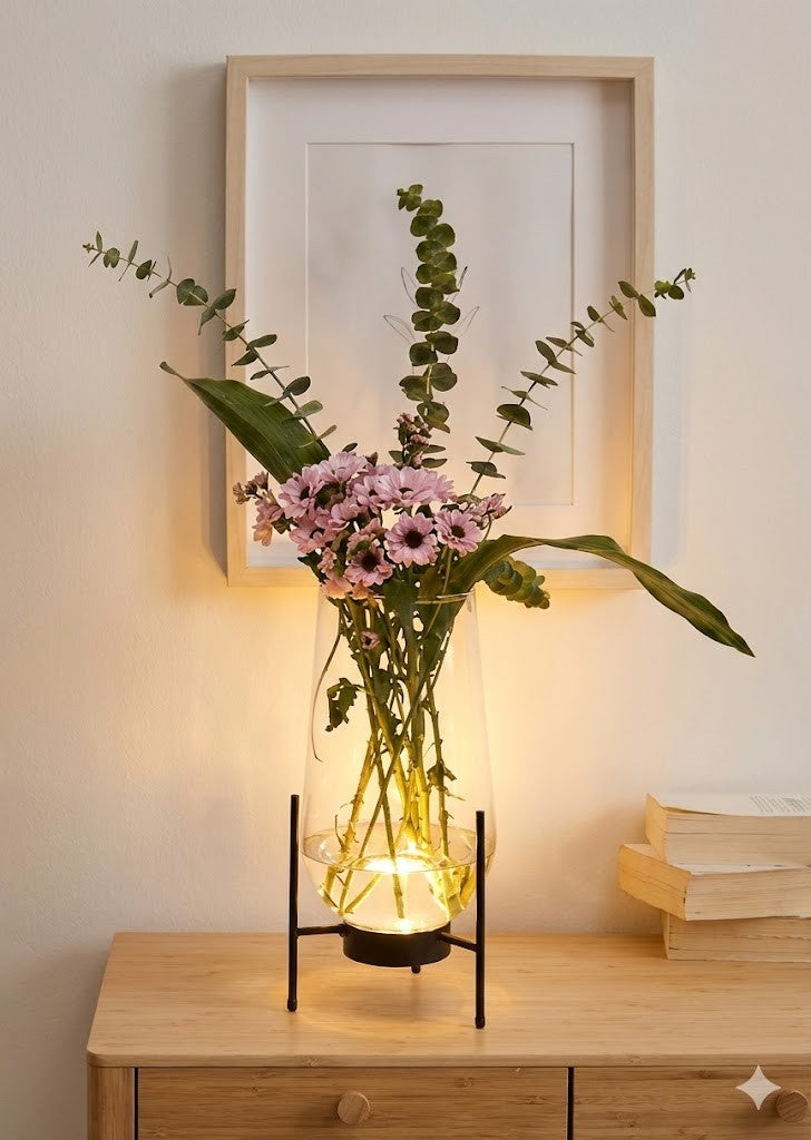 Living Art LED-Vase Modern Dekoration 29 cm Beleuchtung Blumenvase