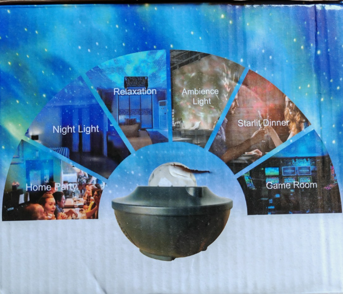 Sternenhimmel Projektor Galaxy Projektor LED Nachtlicht Musik Fernbedienung 360°